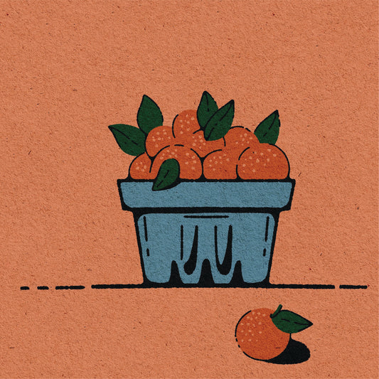 'Orange Basket' Print