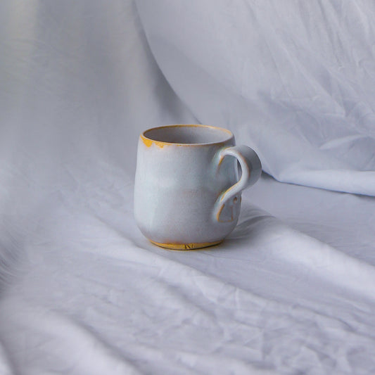 Rustic White Coffee Cup, 7oz